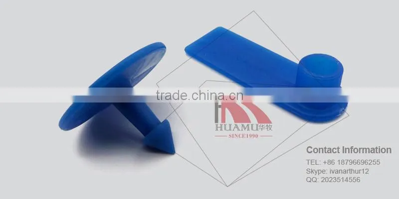 ear tag for sheep 50*16 mm PE blue plastic pin goat ear tag