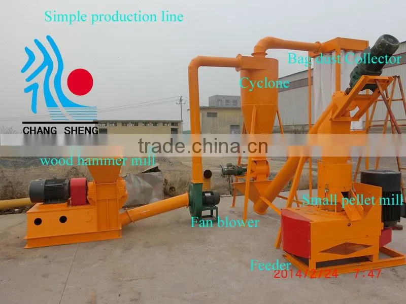 CS 2015 Multifunctional hammer mill with blower cyclone air lock bag type dedustor