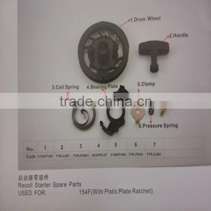 154F gasoline engine recoil starter