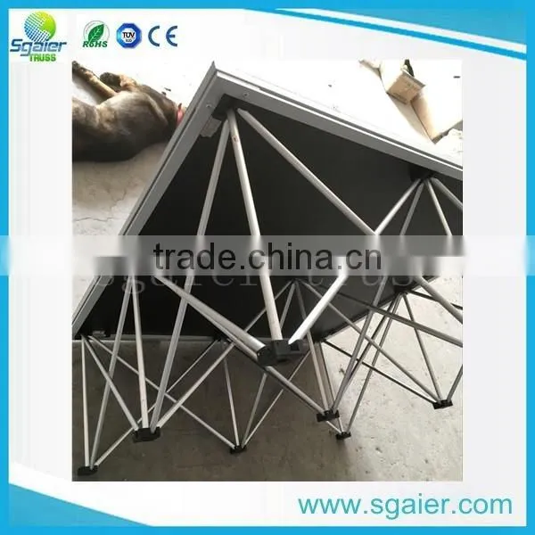 Latest style easy install DIY aluminum portable truss stage for exhibition