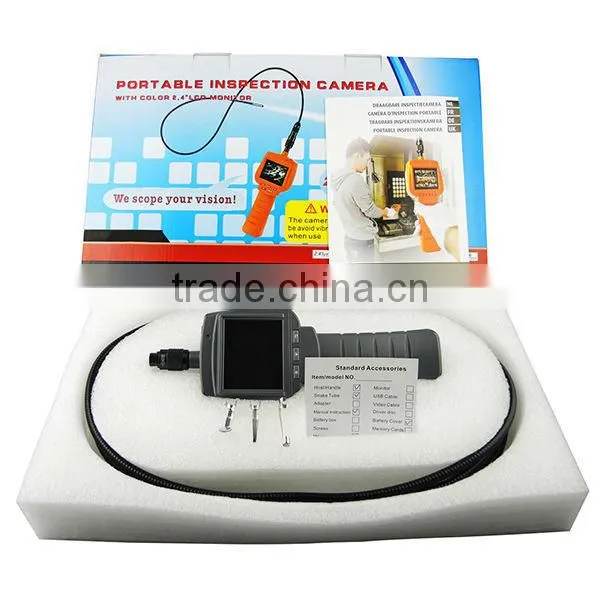 3M Cable Industrial 2.4" HD Endoscope 9mm Camera 4 LED Snake Scope Waterproof IP67 Car Engine Inspection Pipe Borescope