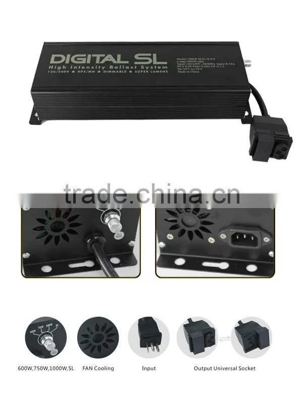 Hydroponic System 600W Dimmable Grow Light Electronic HID Ballast