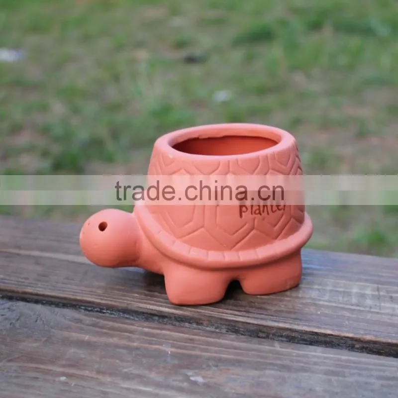 Attractive garden decor tortoise shape ceramic animal planters