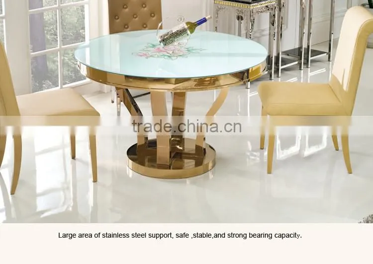 Modern Design Round 4 Seater Glass Dining Table TH347