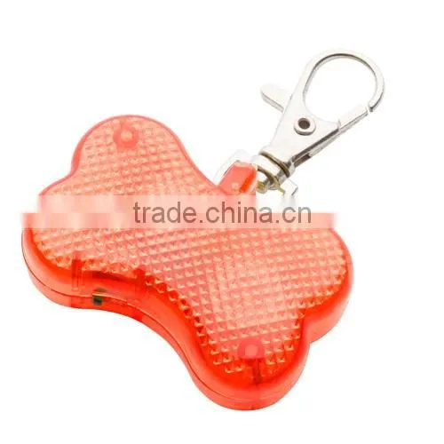 Bone shape safety led light with carabiner