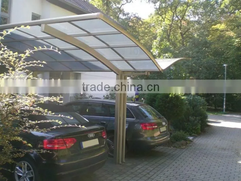 Easy construction building material polycarbonate bus stop and carport