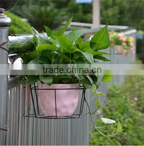 Metal hanging Flower Plant Holder Balcony Flower racK