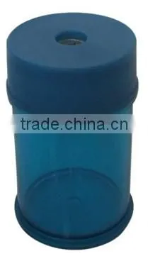 Eco-friendly plastic cylinder shape school pencil sharpener
