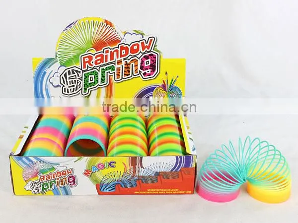 2015 hot sale plastic magic rainbow spring kids educational toys/hot sale promotional gift magic rainbow circle