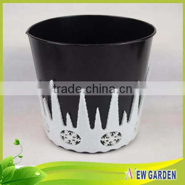 Wholesales in home decor metal planter/ felt big flower pot