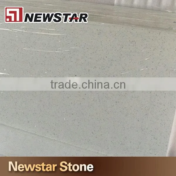 Polished crystal white quartz mirror fleck tiles