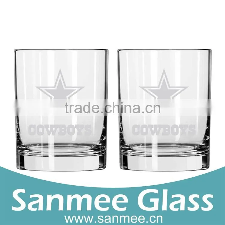 2015 High Quality Gift Cup Expression Pattern Design Glass Tumbler