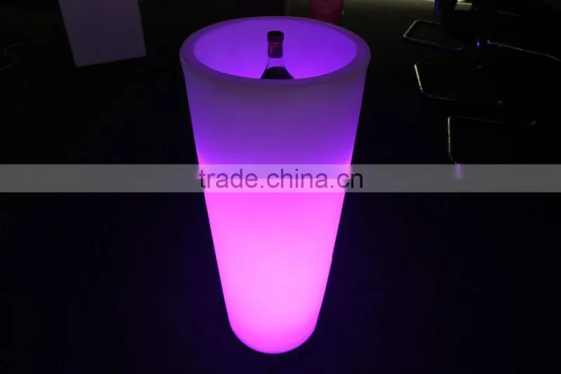 party cooler red champagne led ice bucket barrel, LED flower pots