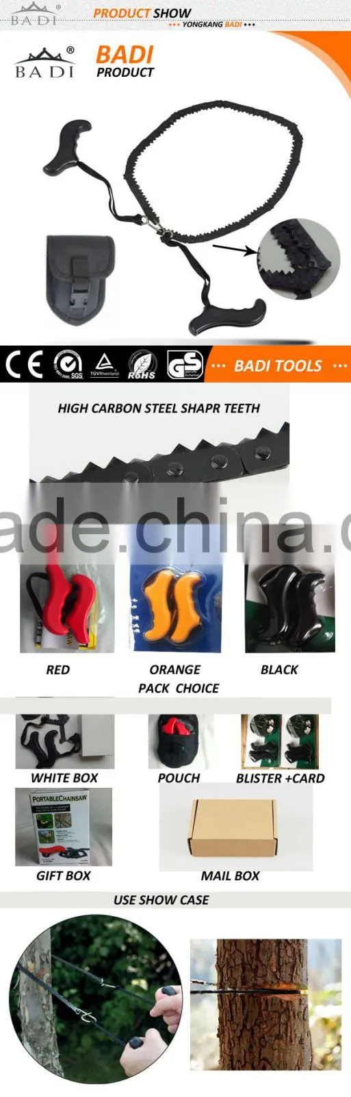 HOT TV sale Portable Ultimate Survival Hand Chain Saw
