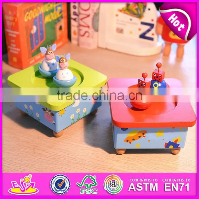 Customize promotion gift baby wooden music box movements W07B025-S