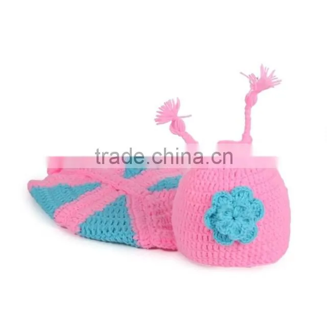 Photo Prop Knitted Baby Set Clothing Butterfly Shape Baby Clothing Sets