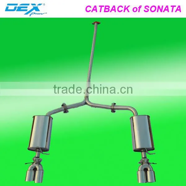 muffler exhaust tuning decorate racing stainless steel 304 catback FOR sonata performance
