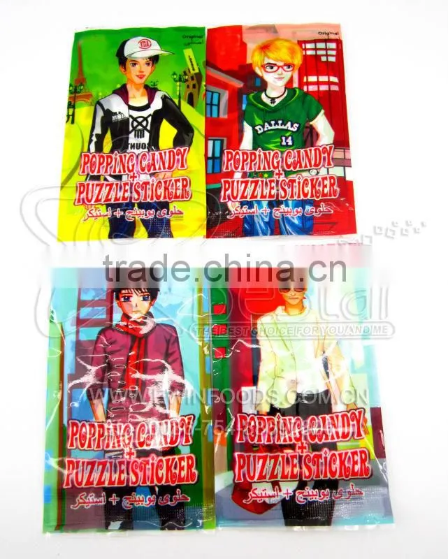 Fashion !!! Magic Popping Candy With Puzzle Sticker