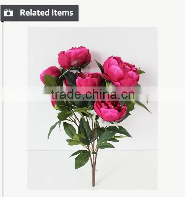 Whoesale artificial flower making peony china factory manufacturer