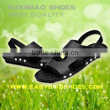 2015 new model style fashion stylish DIY cattle hide genuine leather men sandals slippers shoes, diy shoes on the beach adults