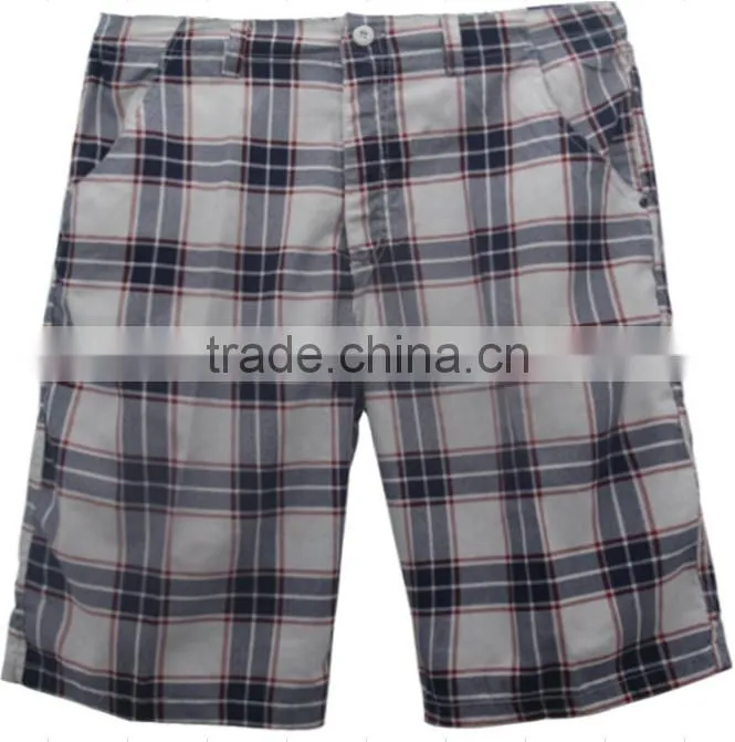 Grid pattern stocklot beach board shorts