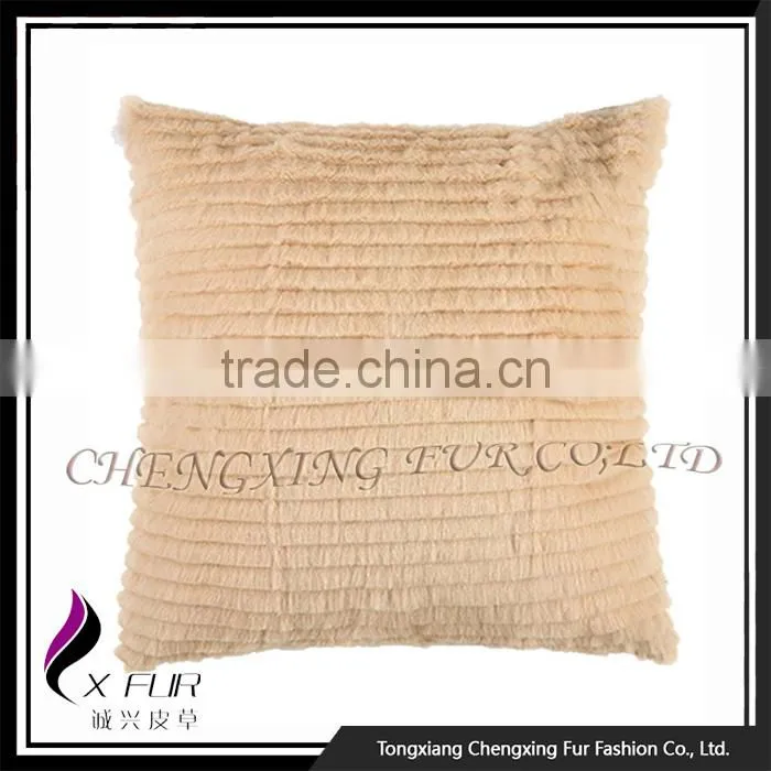 CX-D-99 New Design Rabbit Fur Cushion Cover For Office Chair