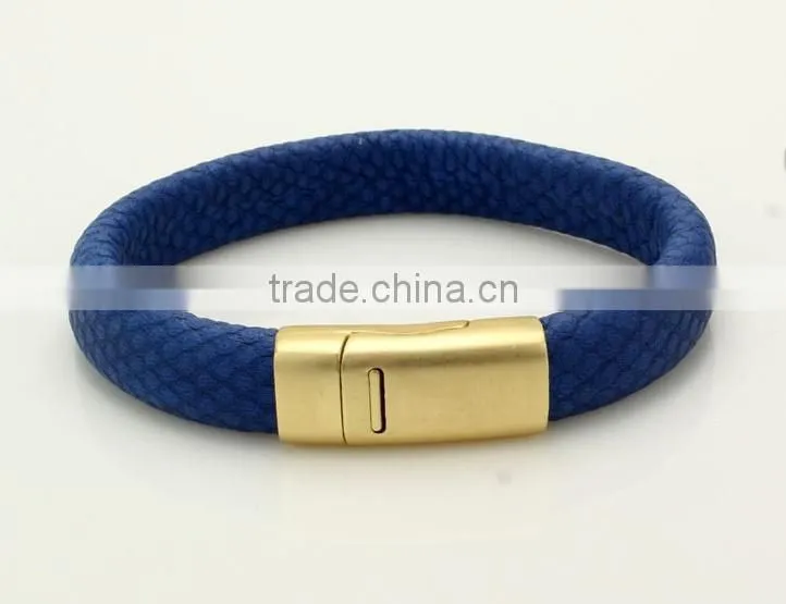 Mens snake leather bracelets,PU leather bracelets,custom logo magnetic bracelet