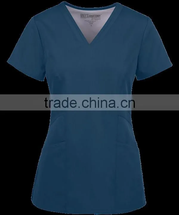 Custom Hot Sale Medical Uniforms V-neck Scrub Tops