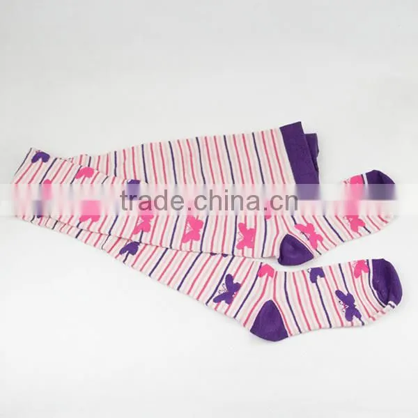 Young Girl Panthose Bright Tights Long Socks Strip
