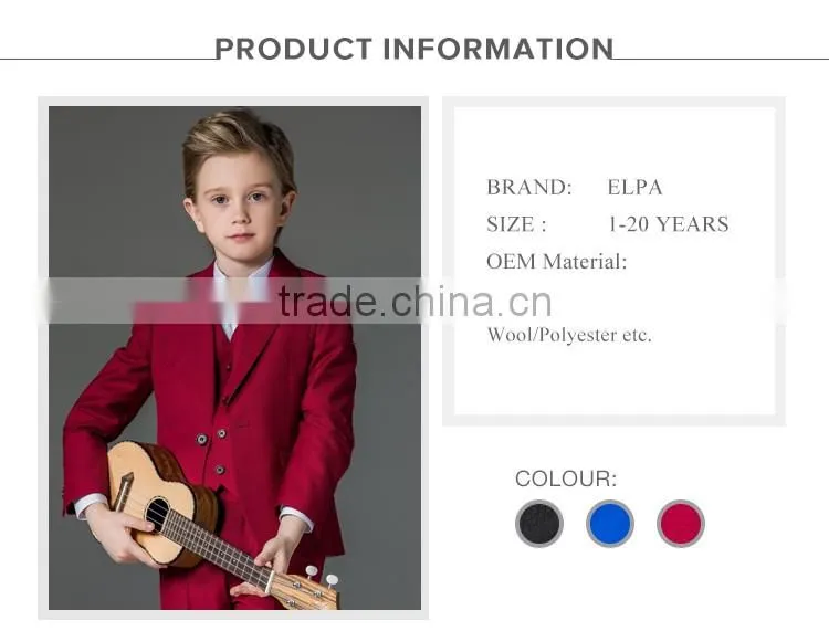 ELPA 2016 boys suit clothing baby Red boy tuxedo suits for wedding/Show