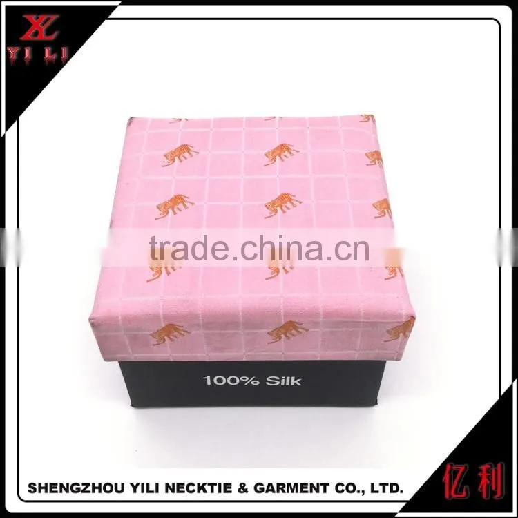 Fashion design pink color tie gift set for men