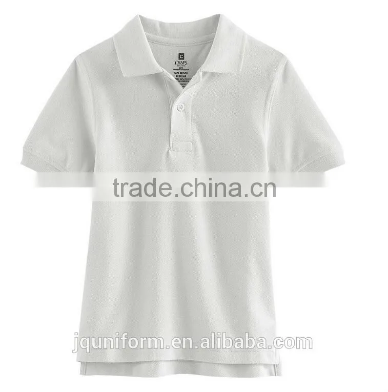 custom factory wholesale solid Pique cotton poly kids school uniform polo shirt