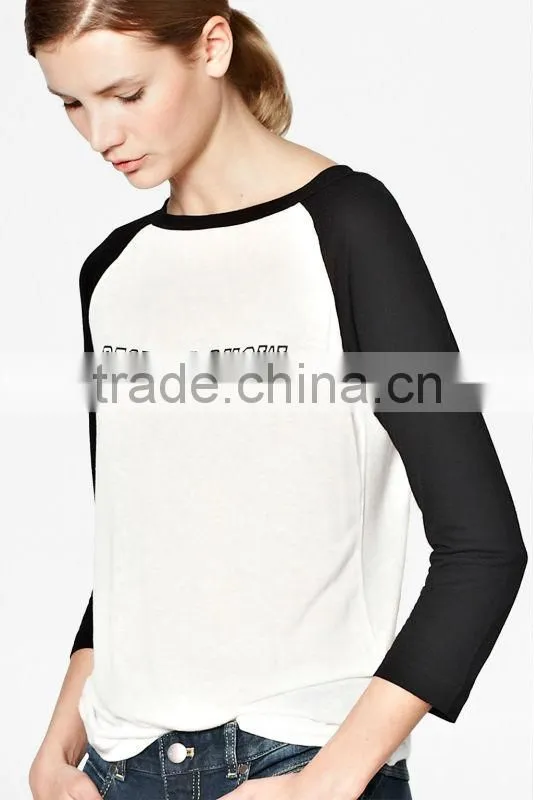Ladies Three Quarter Sleeve Printed T-shirt
