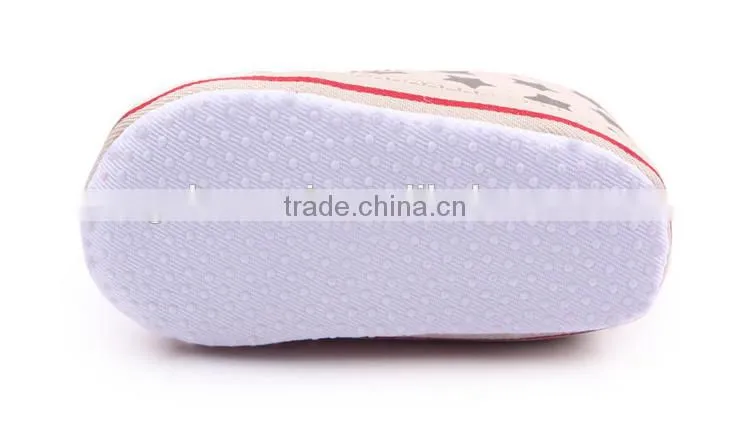 Star printed cotton baby boy's sneaker soft bottom