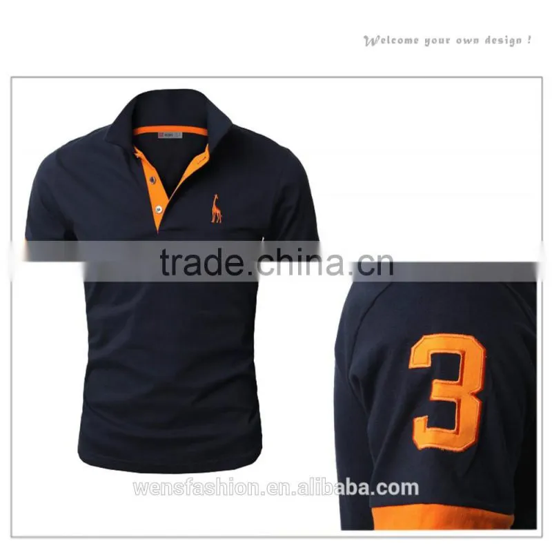 2016 Mens 100% Cotton short sleeve high quality polo shirts wholesale
