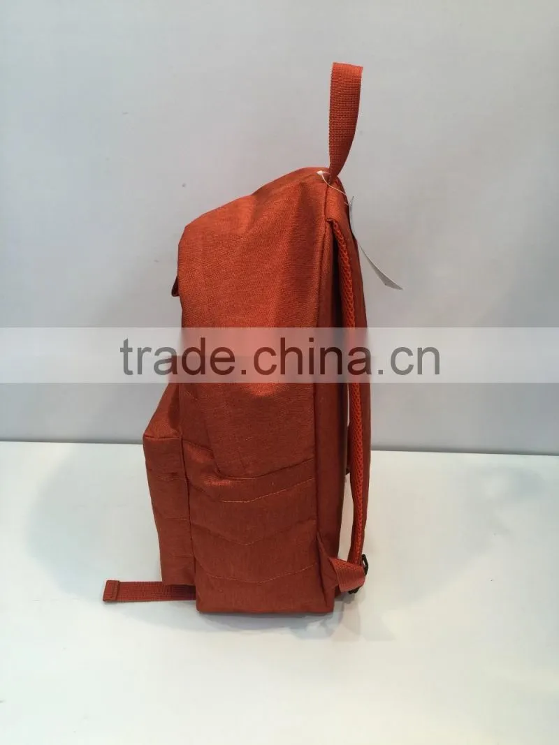 2017 hot sales wholesales custom orange backpack bag school