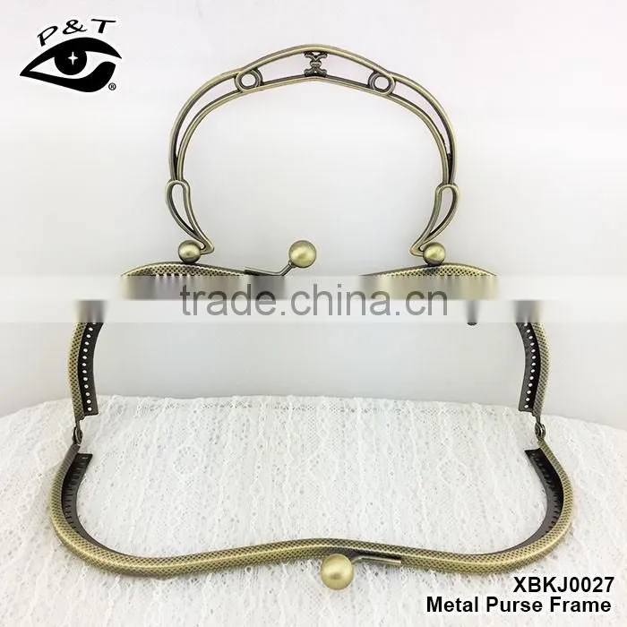 High quality antique broze Handle Type metal purse bag frames