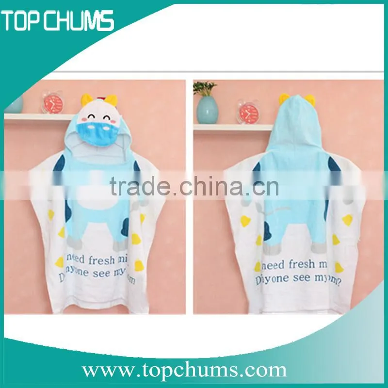 Baby cartoon baby bathrobe animal baby towel with hood