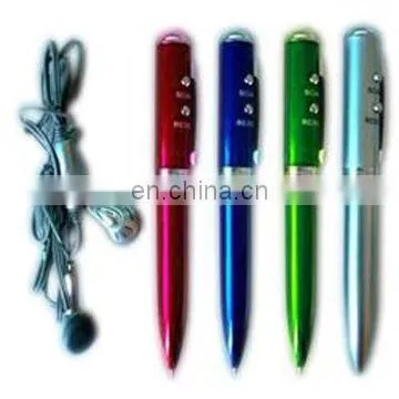 light up ball point pen-rubber grip-projector-aluminum-multicolor-twist on