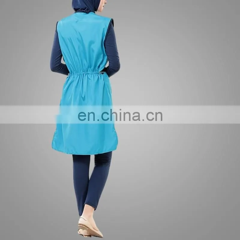 Breathable Turkish Women Sportswear Stitching Color Muslim Lady Clothing