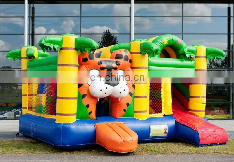 Yellow&Green Tiger Indoor Inflatable Castle Combo