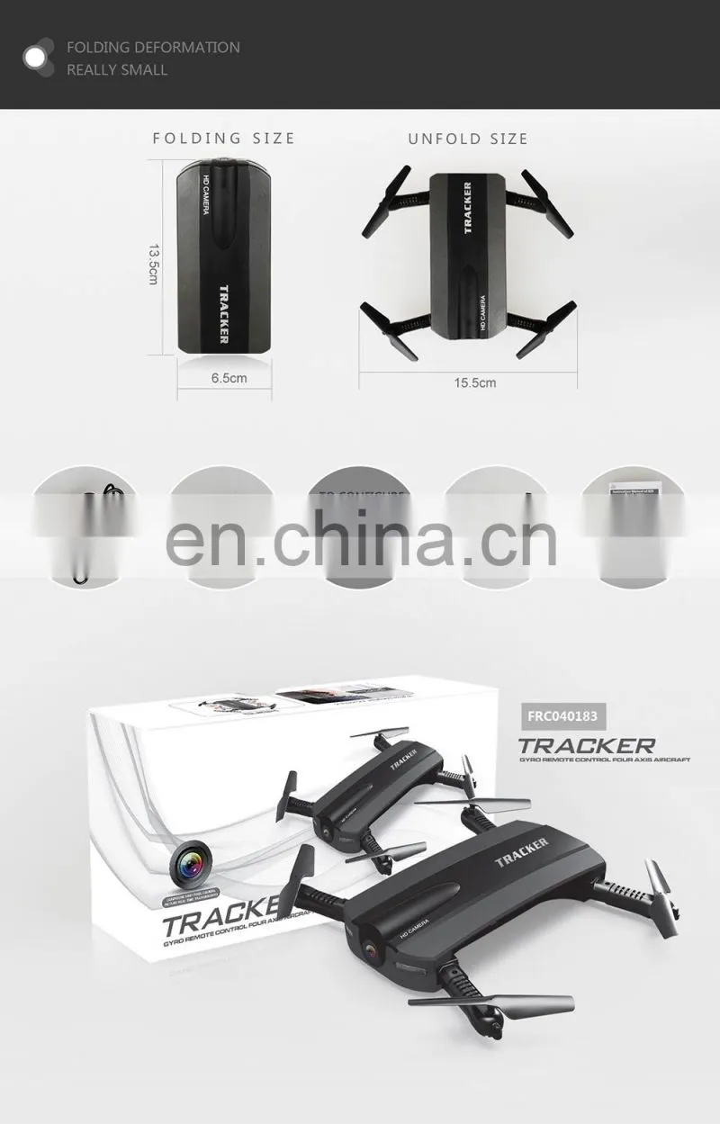 2.4G foldable mini pocket R/C drone with wifi camera and light