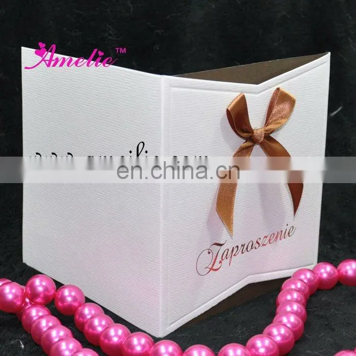 AT139 White Color Bridal Shower Invitations Wedding Invitations Cheap