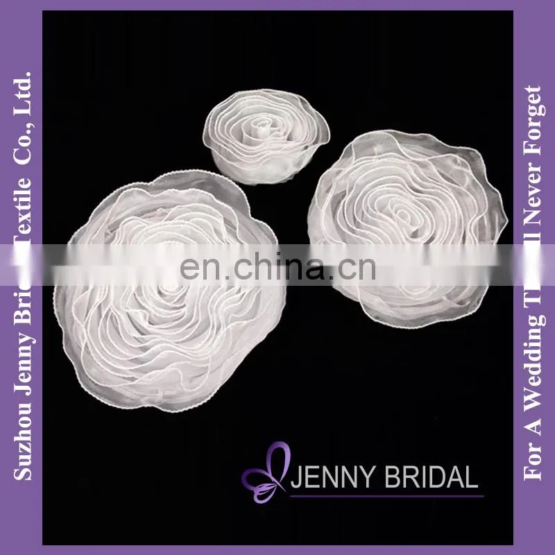 C405 chair bow with wholesale organza flowers chair cover with organza sash for wedding