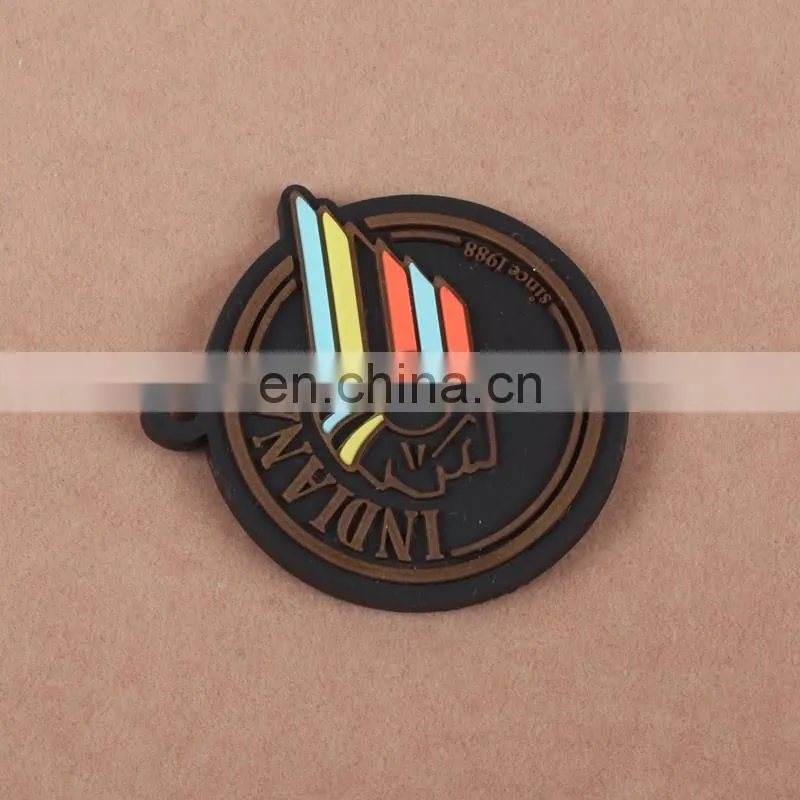 Fashion promotional customized soft pvc rubber made round keychain
