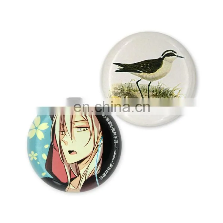Metal safty pin back advertising promotions tin button badge