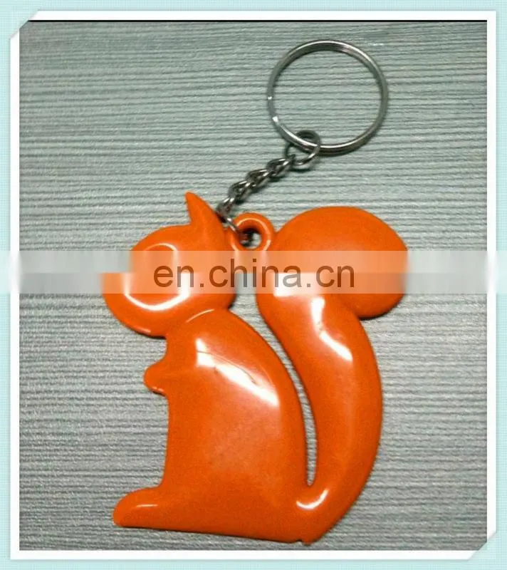 squirrel shaped plastic keychain