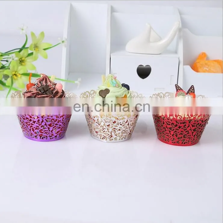 Cupcake wrappers filigree vine cake wraps wedding birthday decorating