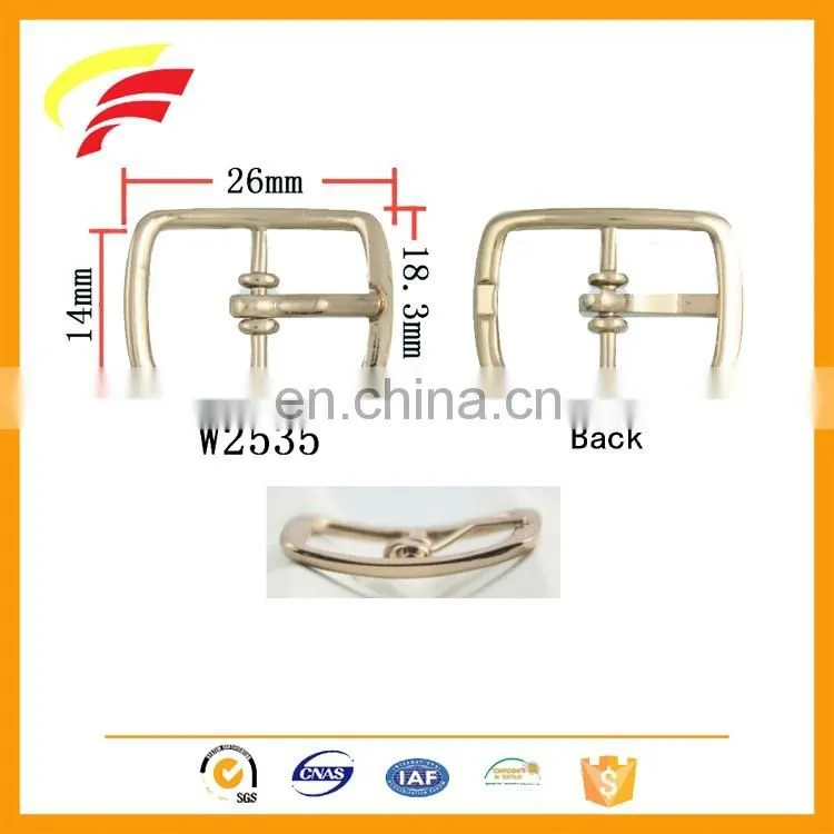 zinc alloy metal tri-glide adjustable strap pin buckle for bag