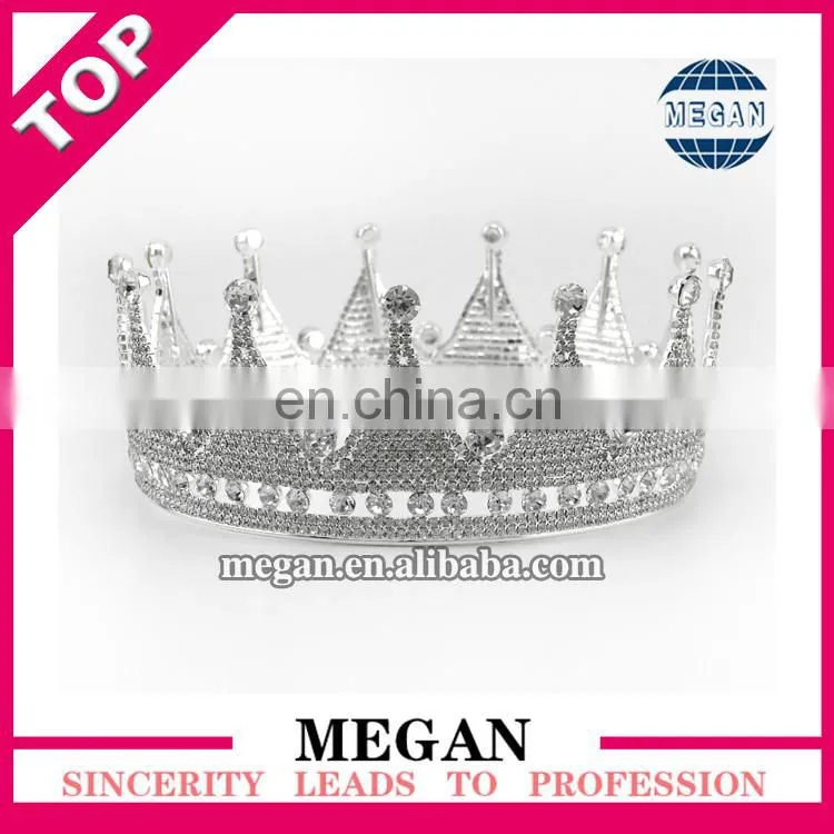Rhinestone headband tiara crown round diamond alloy crown for bride